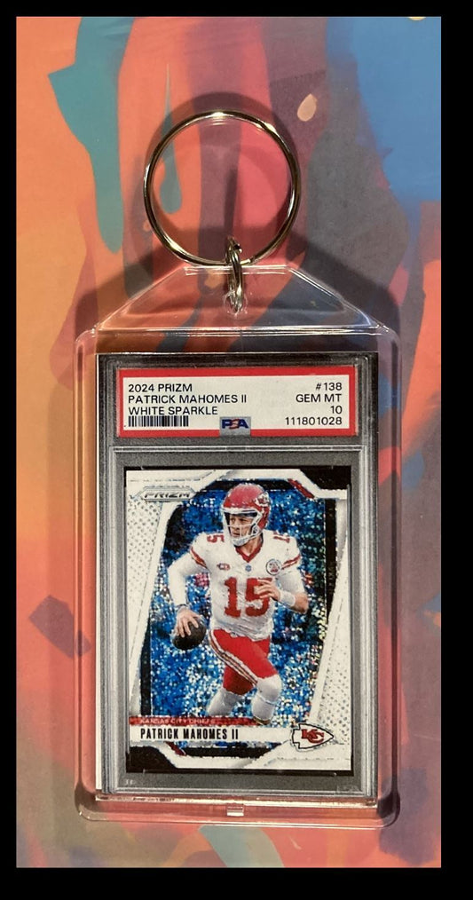 2994 Patrick Mahomes 2024 Panini Prizm Sparkle Custom Keychain FBL