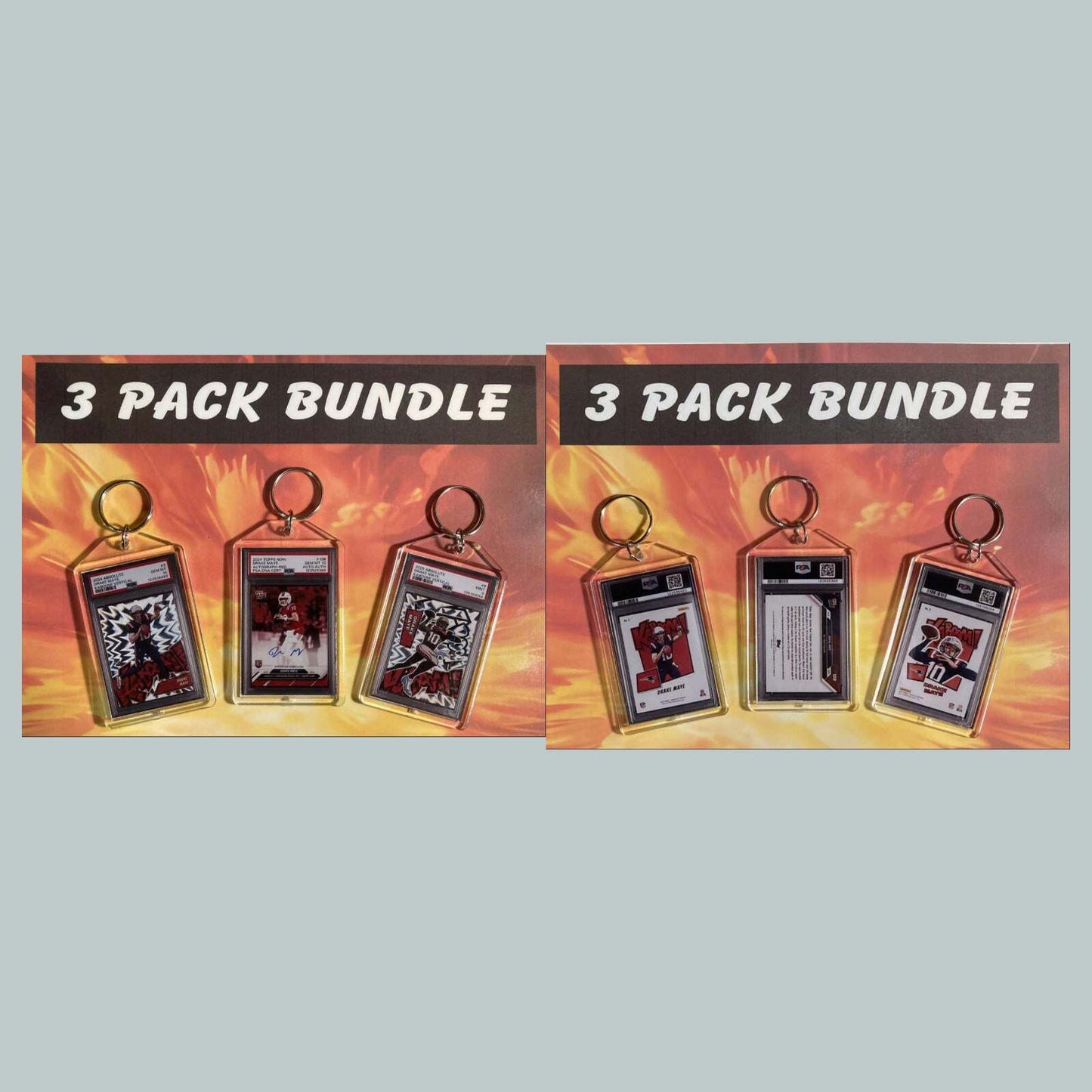 3719B Drake Maye Custom Hand Made Novelty Keychains Bundle - Makes A Great Gift FBL