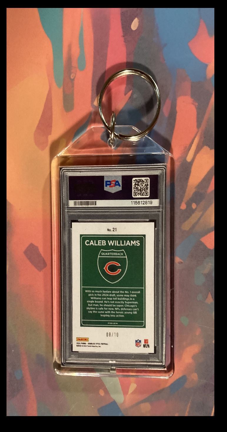 3045 Caleb Willia 2024 Donruss Optic Downtown Gold Style Custom Keychain FBL
