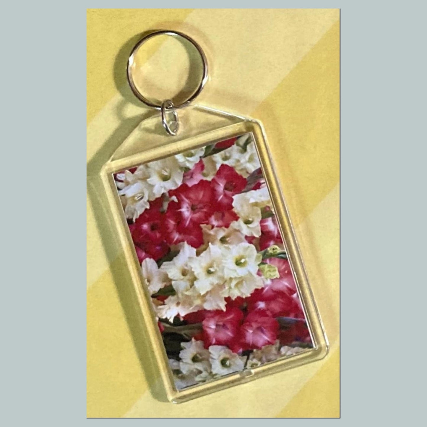 0748 Flowers - Gladiolus Custom Hand Made Keychain