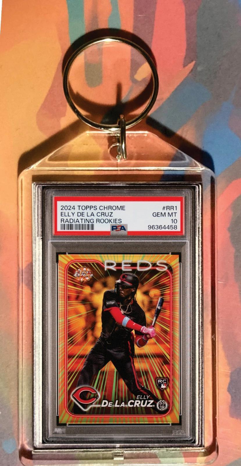 3513 EDC 2024 Topps Chrome Radiating Rookies Custom Hand Made Keychain Gift BBL KYC