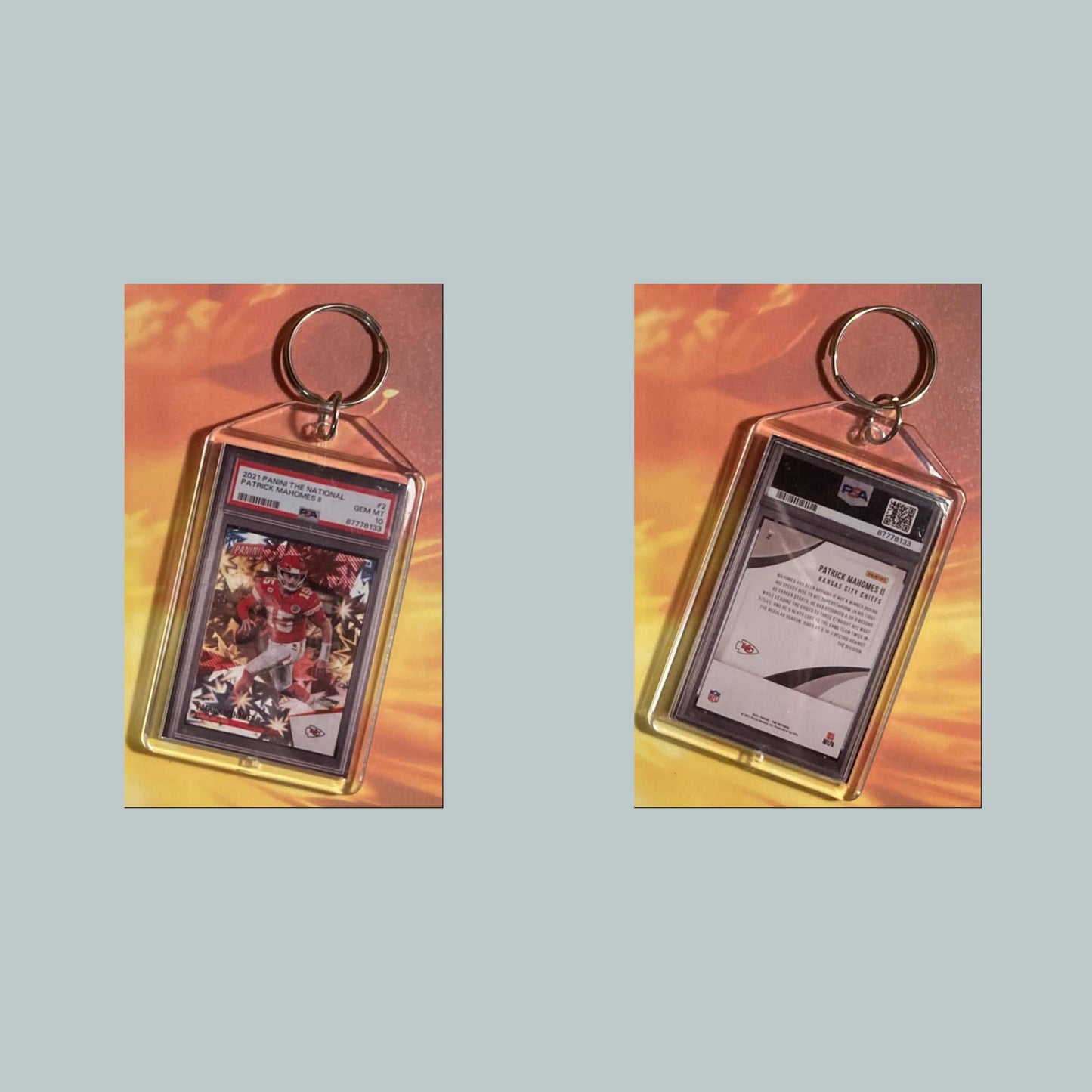 0662 Patrick Mahomes 2021 Panini The National Kaboom Custom Keychain
