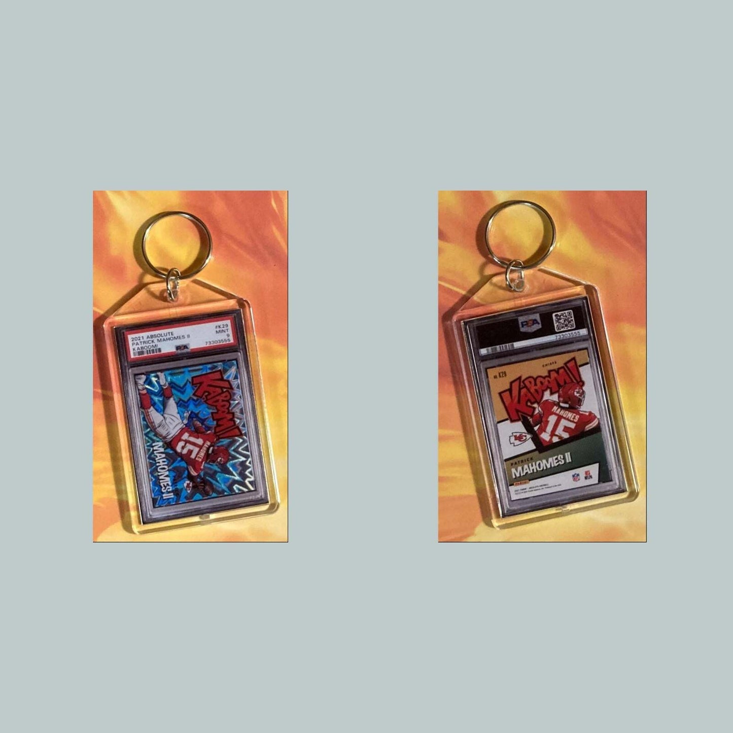 3618 Patrick Mahomes 2021 Panini Absolute Kaboom Custom Keychain FBL