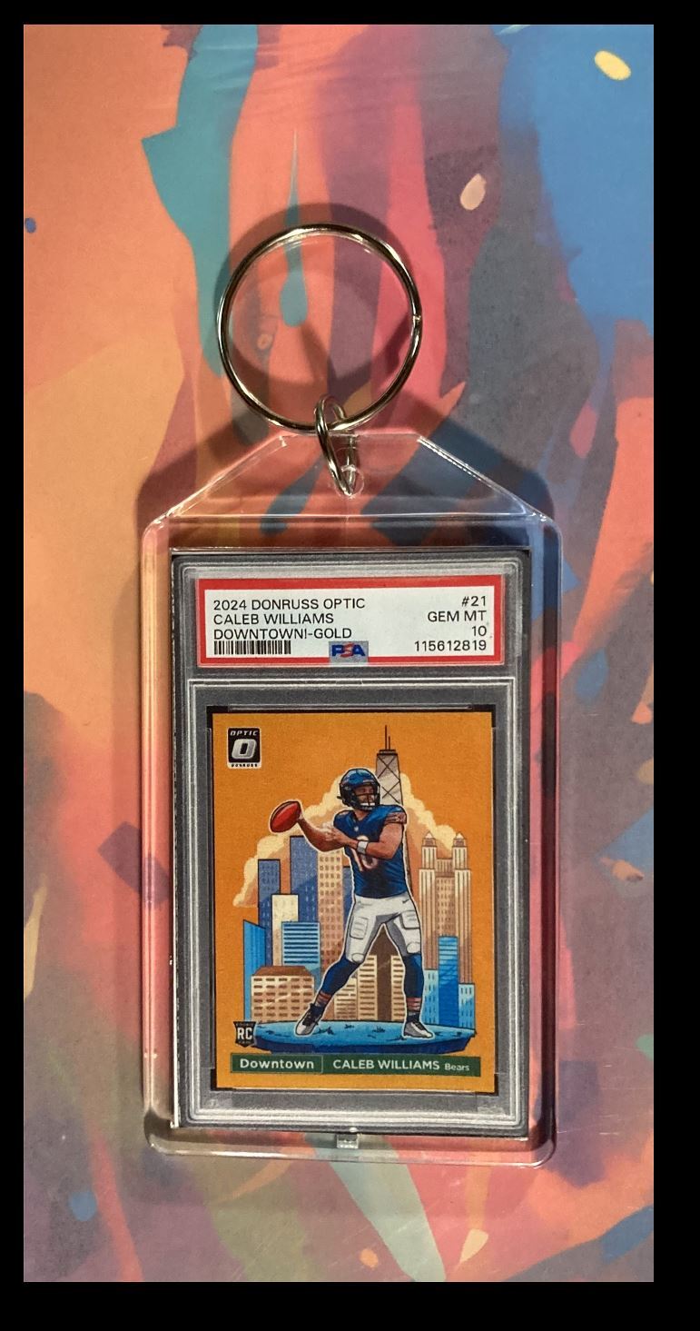 3045 Caleb Willia 2024 Donruss Optic Downtown Gold Style Custom Keychain FBL