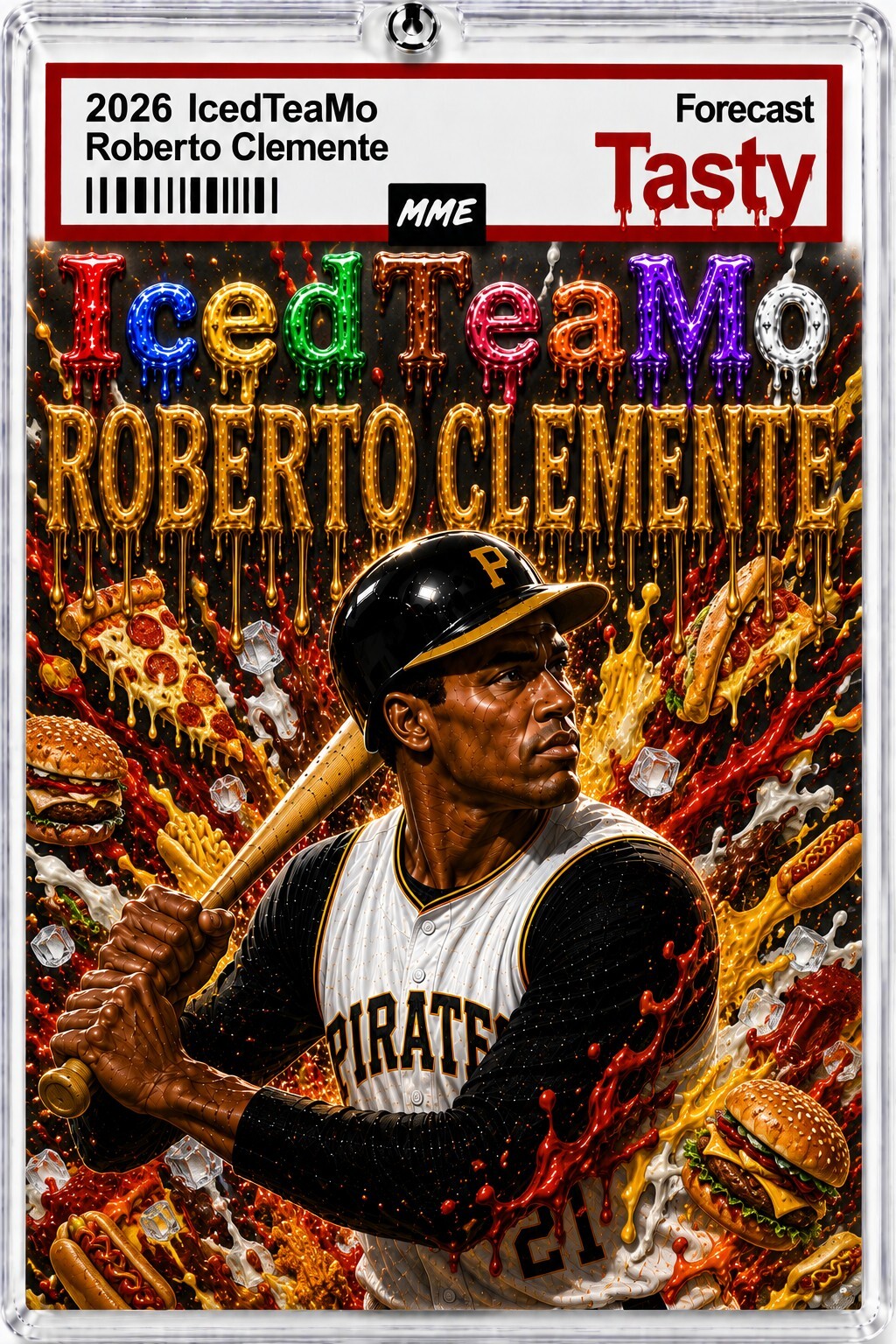 2953 Roberto Clemente Keychain IcedTeaMo Custom Handmade Photo Keychain KYC BBL