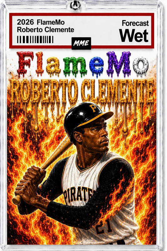 2940 Roberto Clemente Keychain FlameMo Alt Custom Handmade Photo Keychain KYC BBL