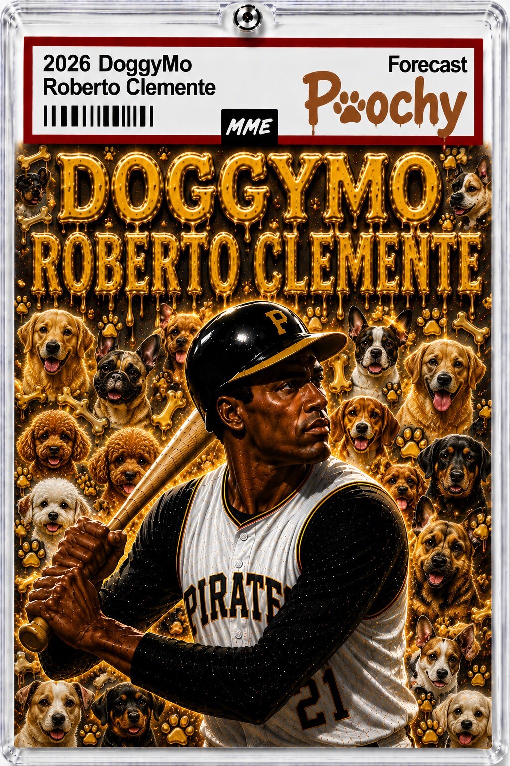 2943 Roberto Clemente Keychain DoggyMo Alt Custom Handmade Photo Keychain KYC BBL