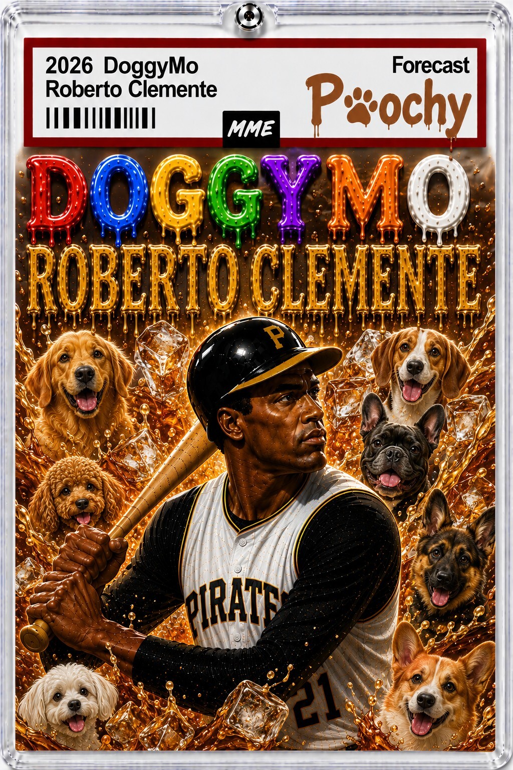 2957 Roberto Clemente Keychain DoggyMo Custom Handmade Photo Keychain KYC BBL