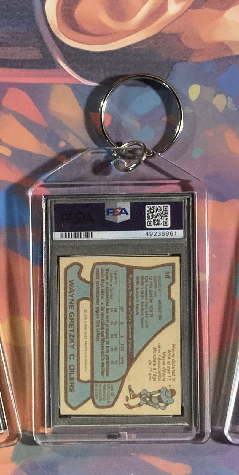 04 Wayne Gretzky 1979 Topps O-Pee-Chee Rookie Custom Made Novelty Keychain Great Gift KYC MSC