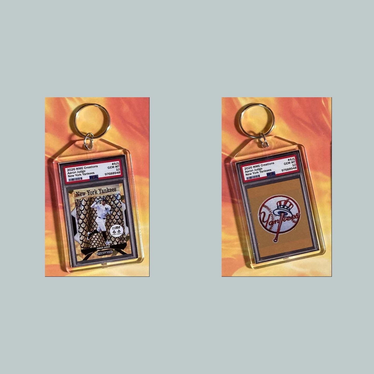 3750 Aaron Judge Gold Ice Mockup Custom Hand Made Keychain BBL KYC