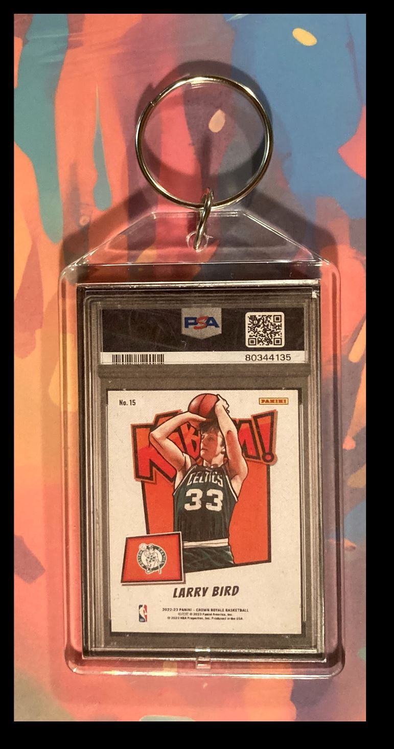 2977 Larry Bird 2022 Panini Crown Royale  Custom Made Keychain BKL KYC