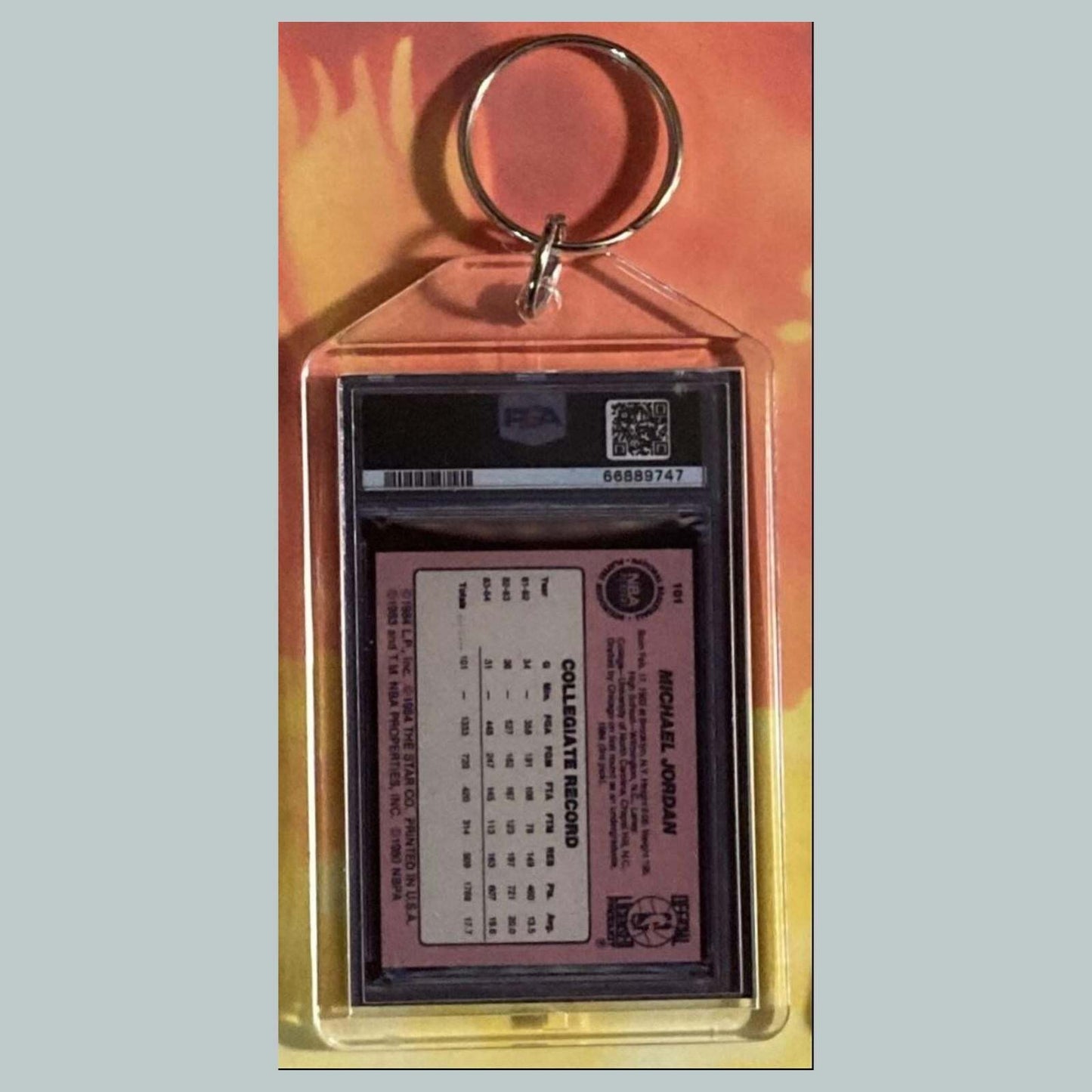 3633 Michael Jordan 1984 Star Rookie Custom Hand Made Keychain BKL KYC