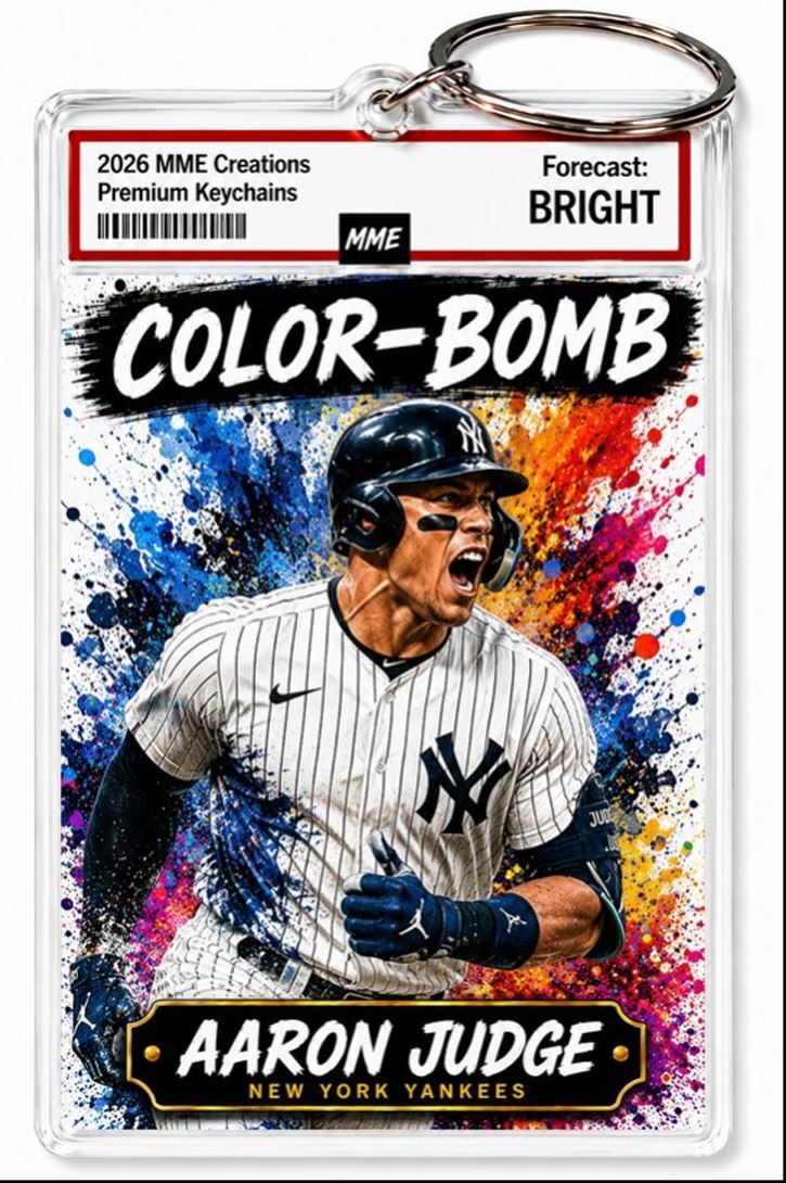 3804 Aaron Judge Keychain | Color-Bomb | Custom Photo Keychain | With Nameplate BBL KYC