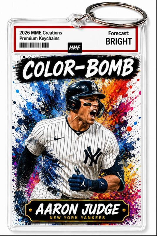 3804 Aaron Judge Keychain | Color-Bomb | Custom Photo Keychain | With Nameplate BBL KYC