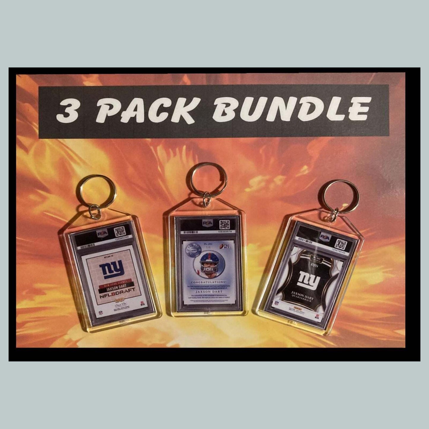 3526B Jaxson Dart 3 Pack Bundle - Custom Hand Made Keychains - Makes Great Gift FBL