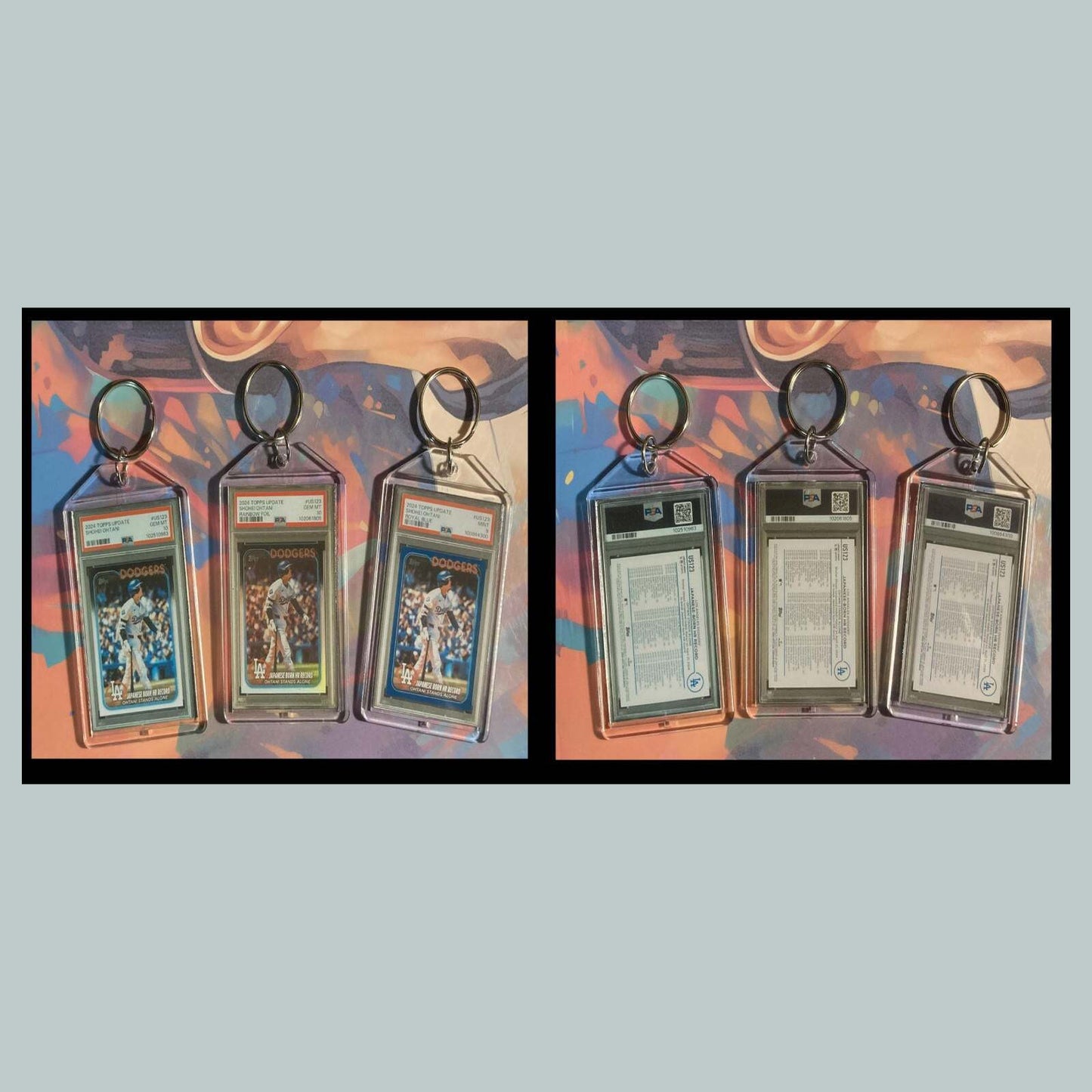 3467B Shohei Ohtani 3 Pack Bundle - 3 Different Custom Novelty Keychains - Gift BBL KYC