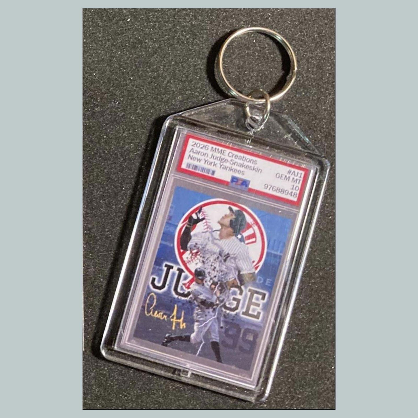 3793 Aaron Judge Gold Snakeskin Mockup Keychain BBL KYC