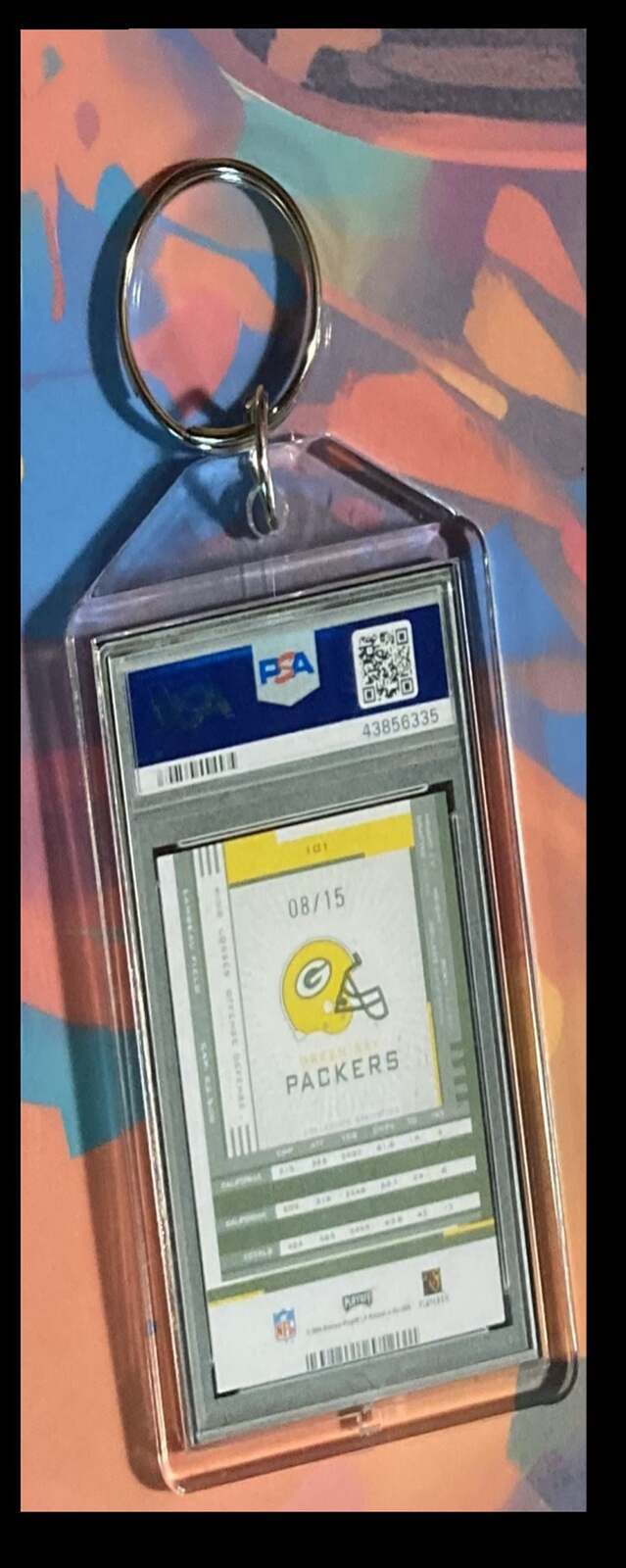 3238 Aaron Rodgers 2005 Playoff Ticket Contender Green Auto Custom Made Keychain FBL