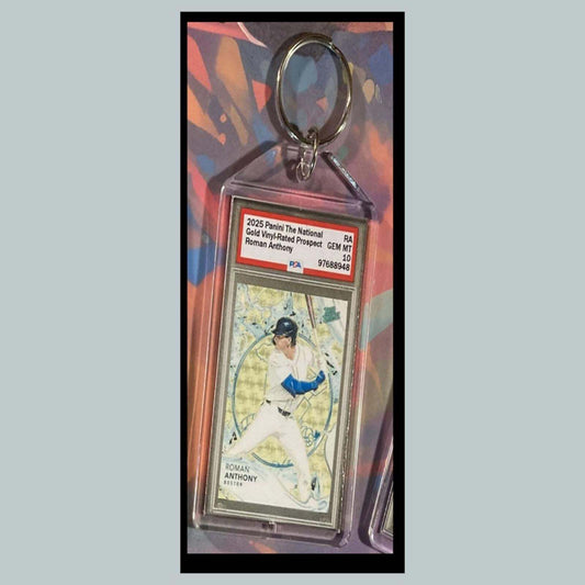 3384 Roman Anthony 2025 Panini The National Gold Vinyl Rated Prospect Keychain BBL KYC