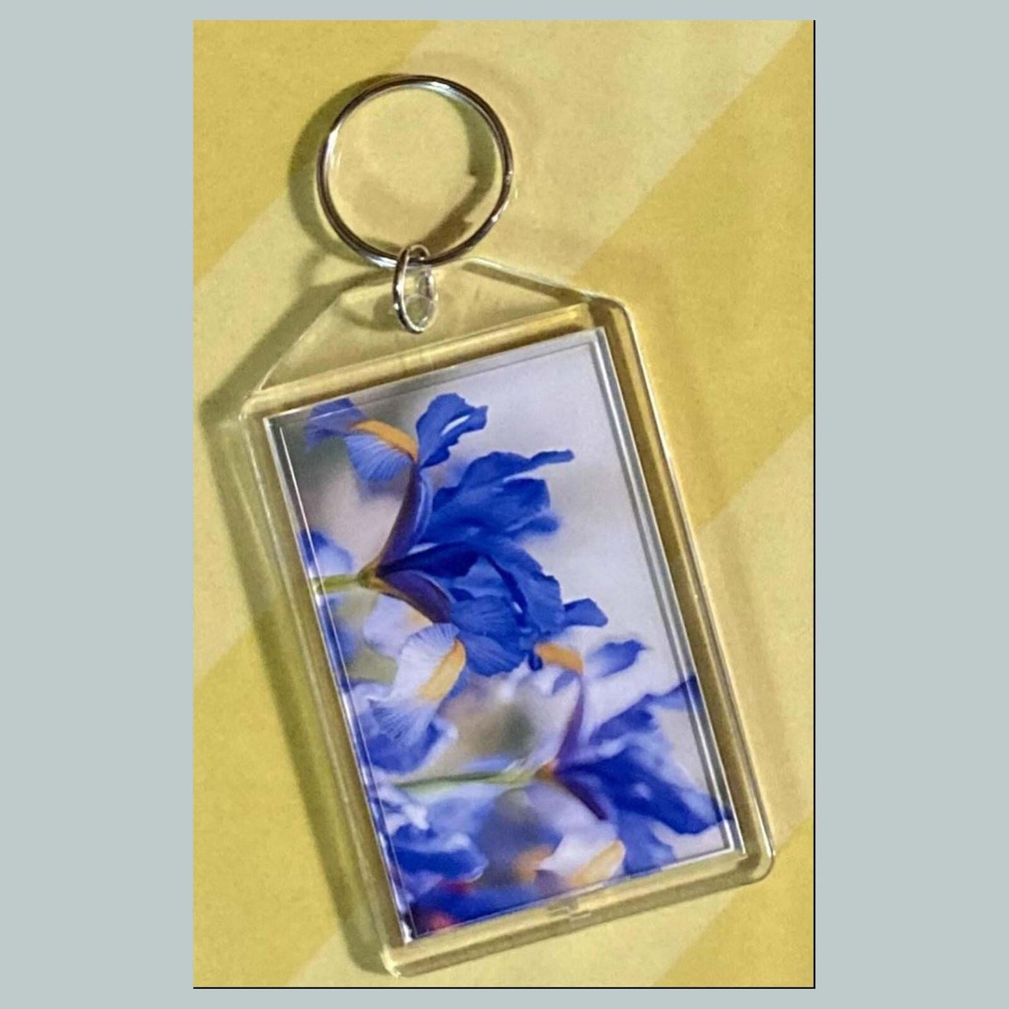3677 Dutch Iris Acrylic Keychain | Floral Keychain | Flower Lover Gift MSC KYC