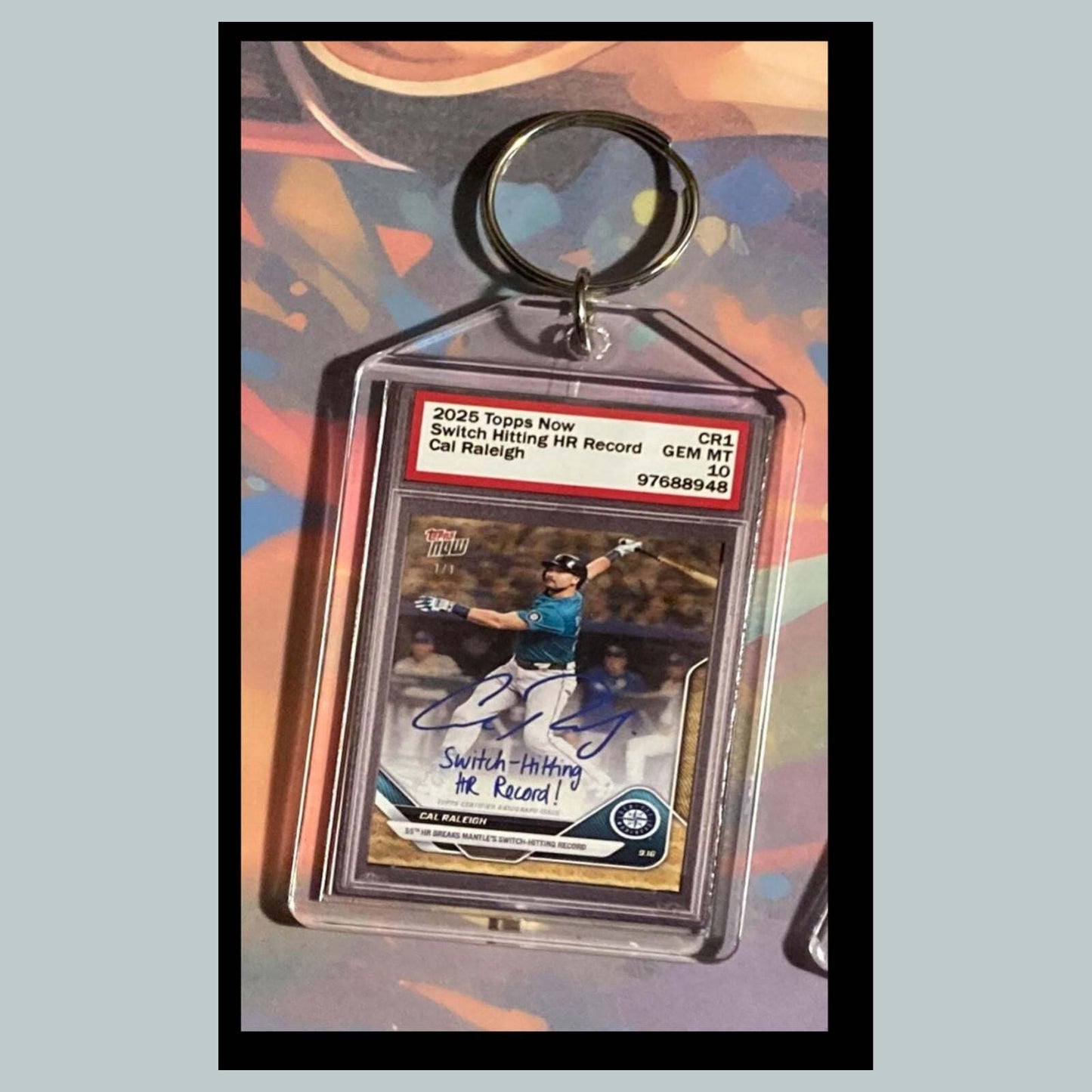3515 Cal Raleigh Record 2025 Now Custom Hand Made Keychain-Makes A Great Gift BBL KYC