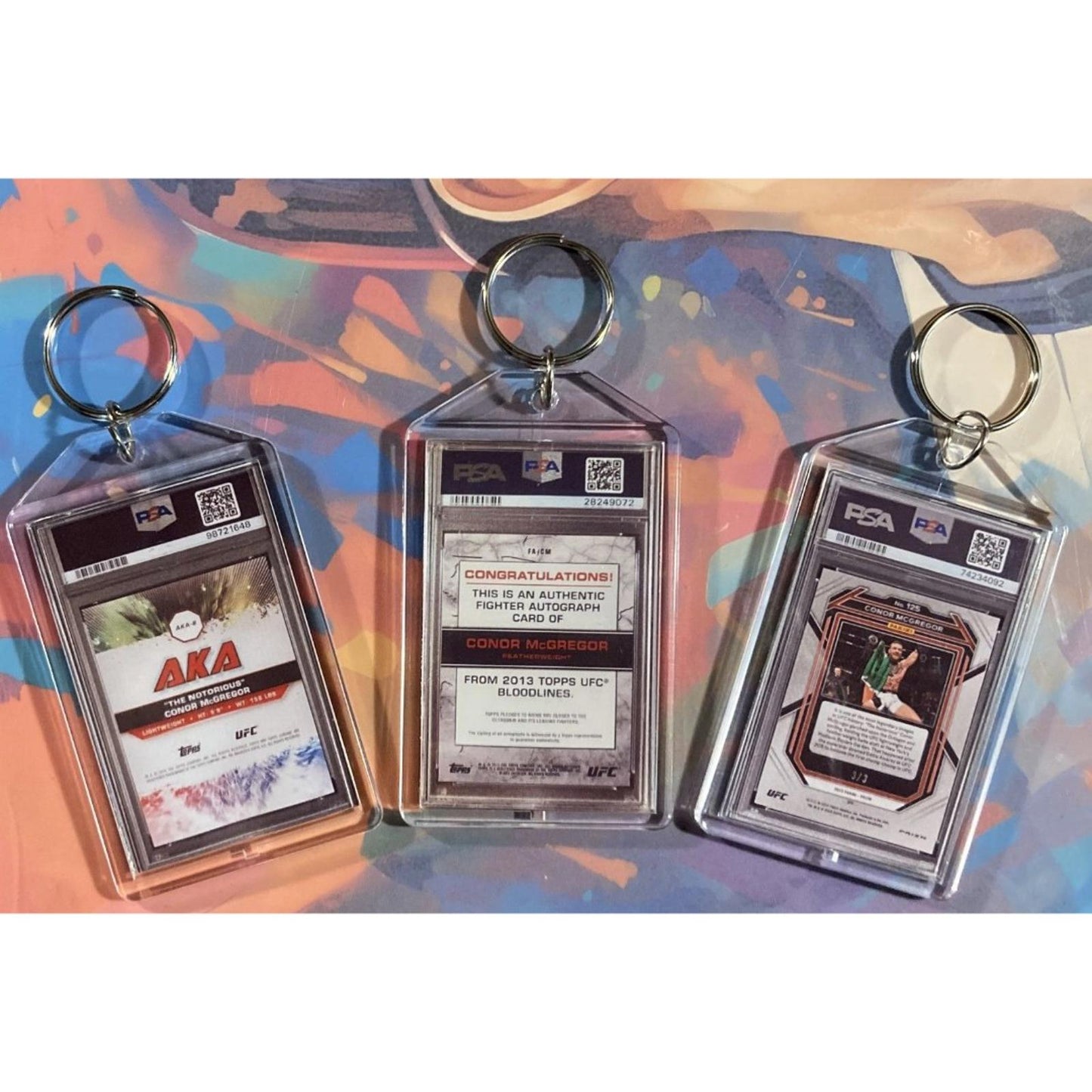 0202B Conor McGregor 3 Pack Bundle - 3 Different Custom Novelty Keychains -Gift