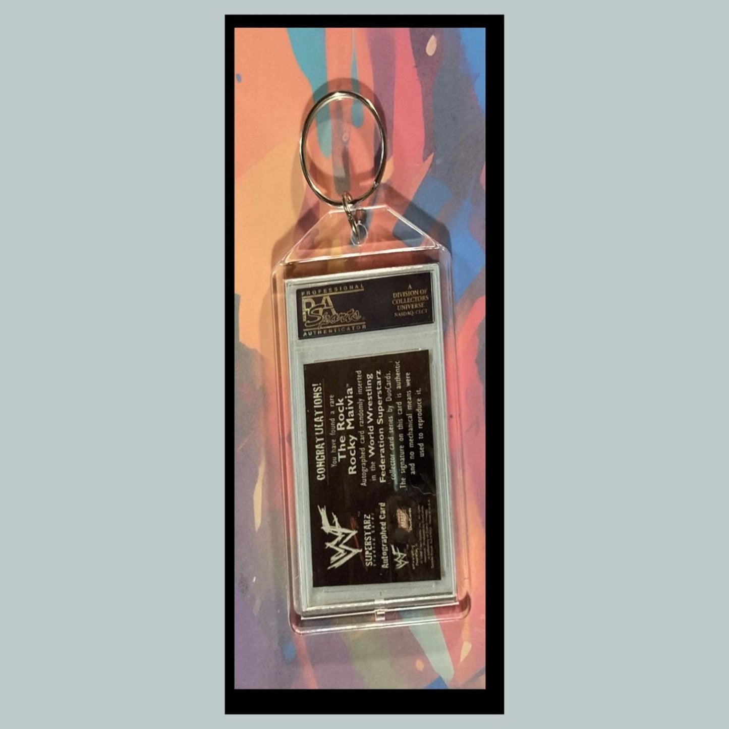 0412 The Rock 1998 Superstarz Auto Custom Hand Made Novelty Keychain-Great Gift