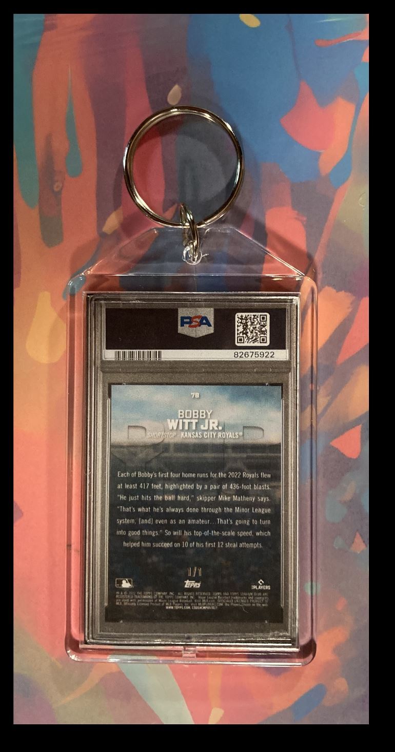 3038 Boy Witt Jr 2022 Topps Stadium Club SuperFractor Keychain BBL KYC