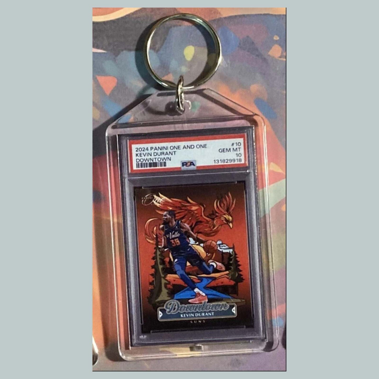 3543 2024 Panini One And One Kevin Durant Downtown Custom Keychain A Great Gift BKL KYC