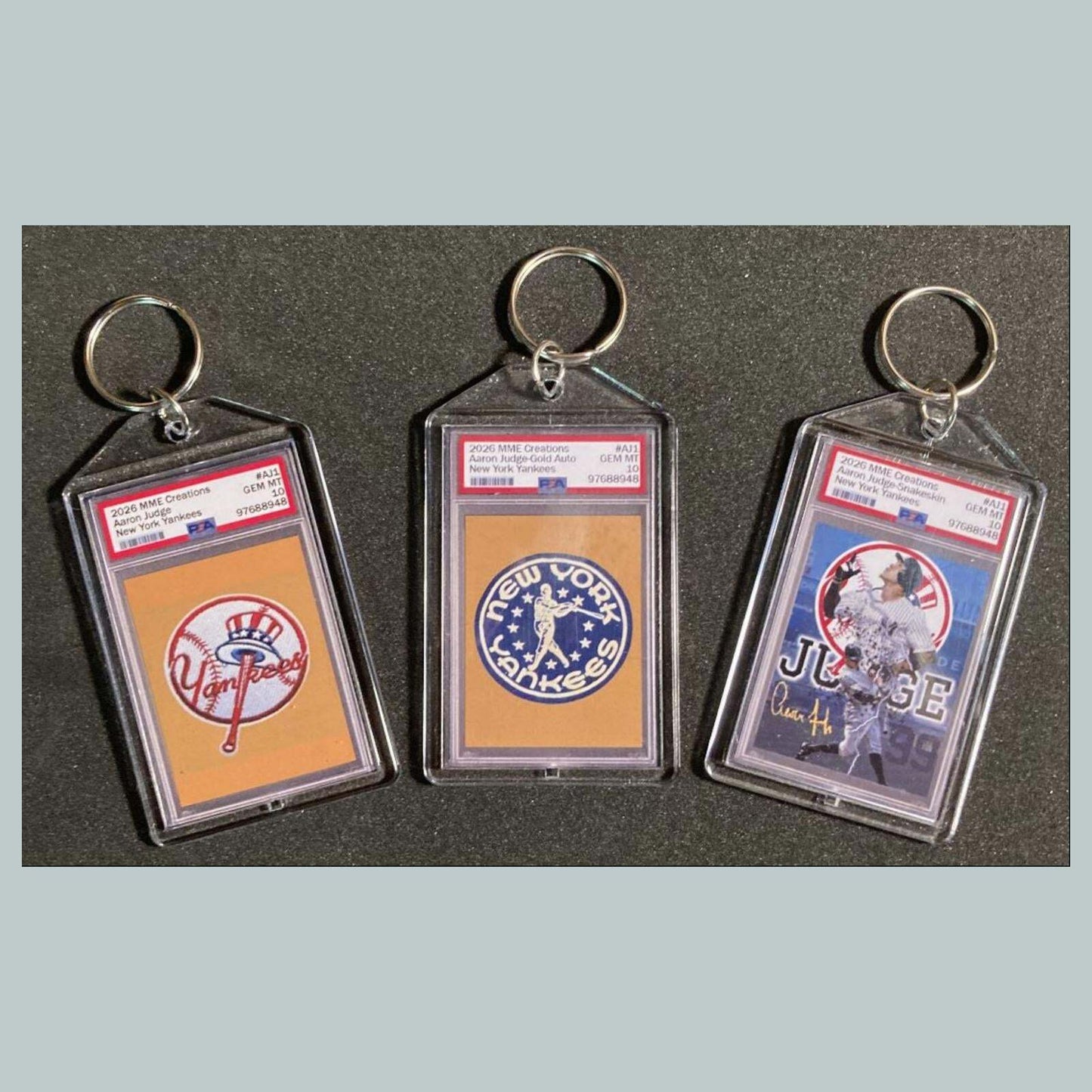 3787B Aaron Judge 3 Pack Bundle-Custom Hand Made Keychains BBL KYC