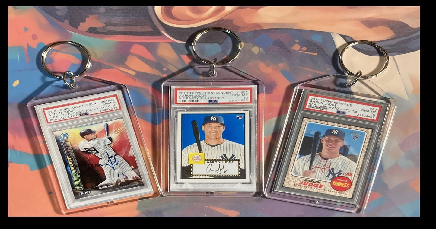 3138B Aaron Judge  3 Pack Bundle 3 Different Custom Novelty Keychains BBL KYC