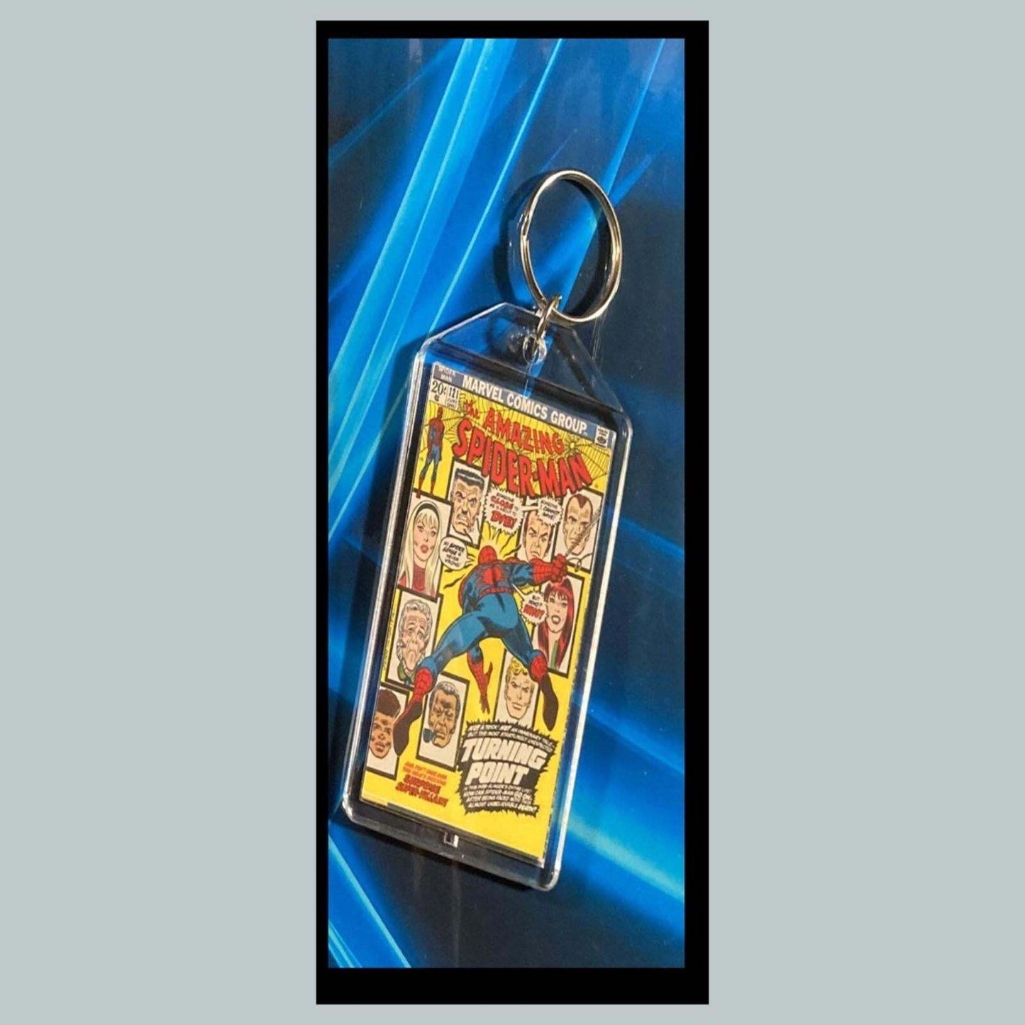 3392 Spider Man June 1973 Classic  Turning Point Custom Keychain CMC