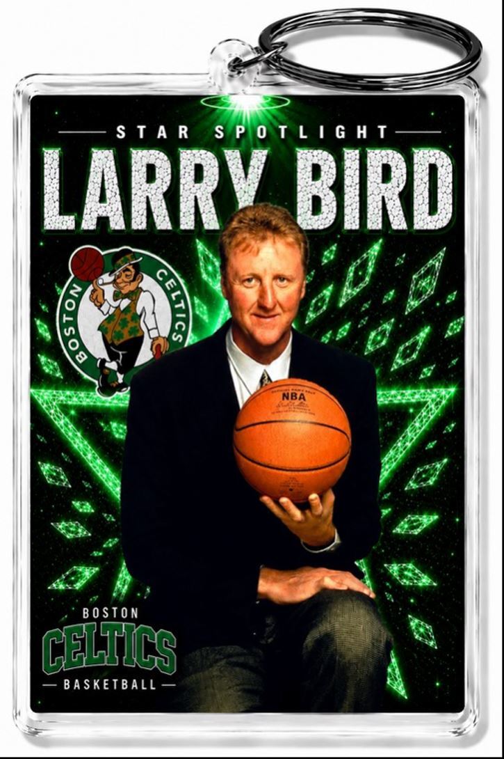 3570 Larry Bird Keychain Alt2 Custom Premium Handmade Keychain No Nameplate BKL KYC