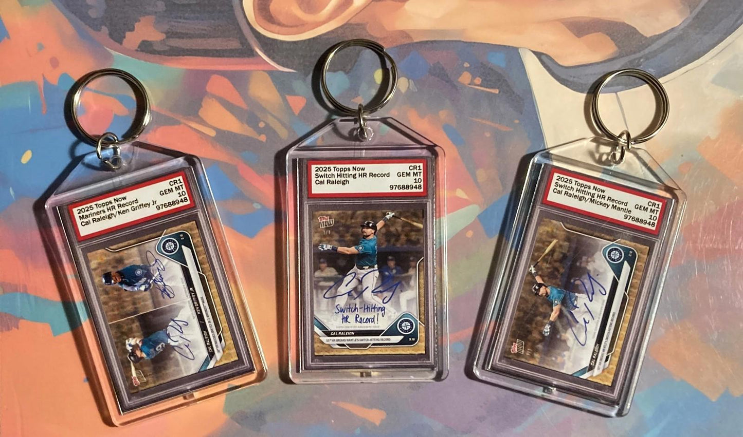 3519B Cal Raleigh 3 Pack Bundle - 3 Different Custom Novelty Keychains - Gift BBL KYC