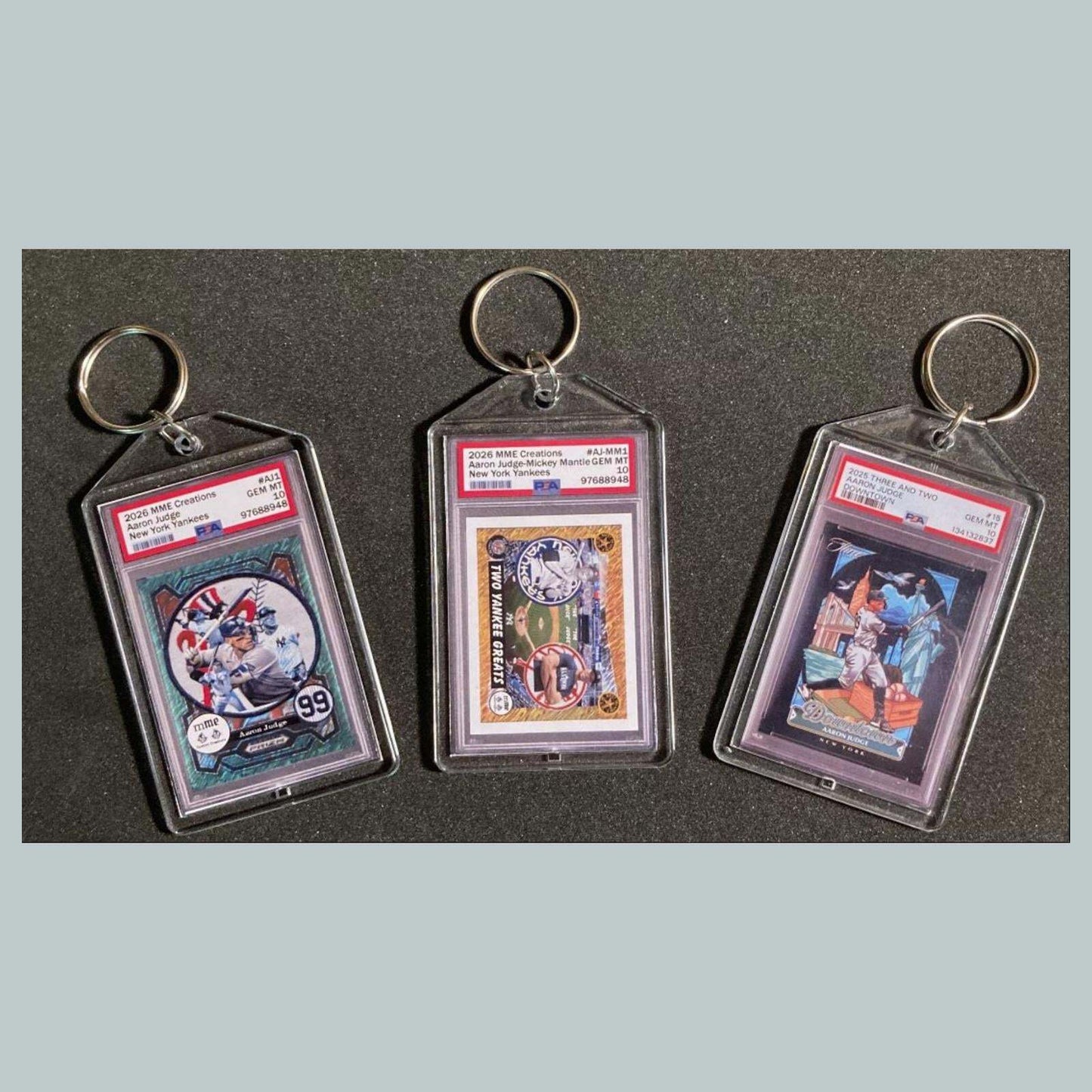 3786B Aaron Judge 3 Pack Keychains BBL KYC