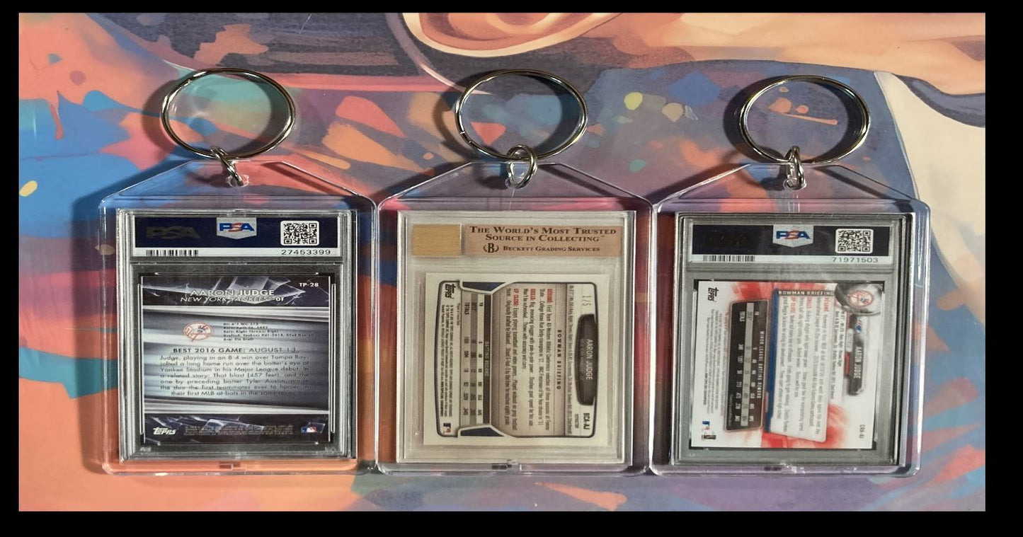 3141B Aaron Judge  3 Pack Bundle 3 Different Custom Novelty Keychains BBL KYC