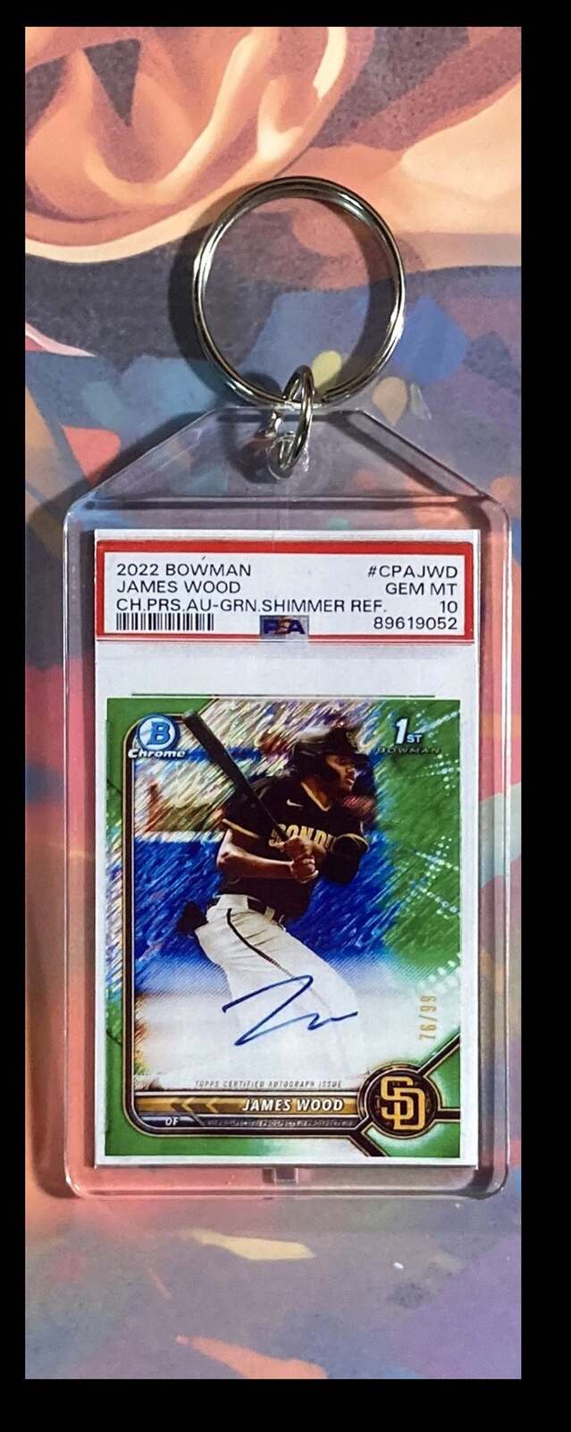 3124 James Wood 2022 Bowman Green Shimmer Auto Custom Keychain BBL KYC