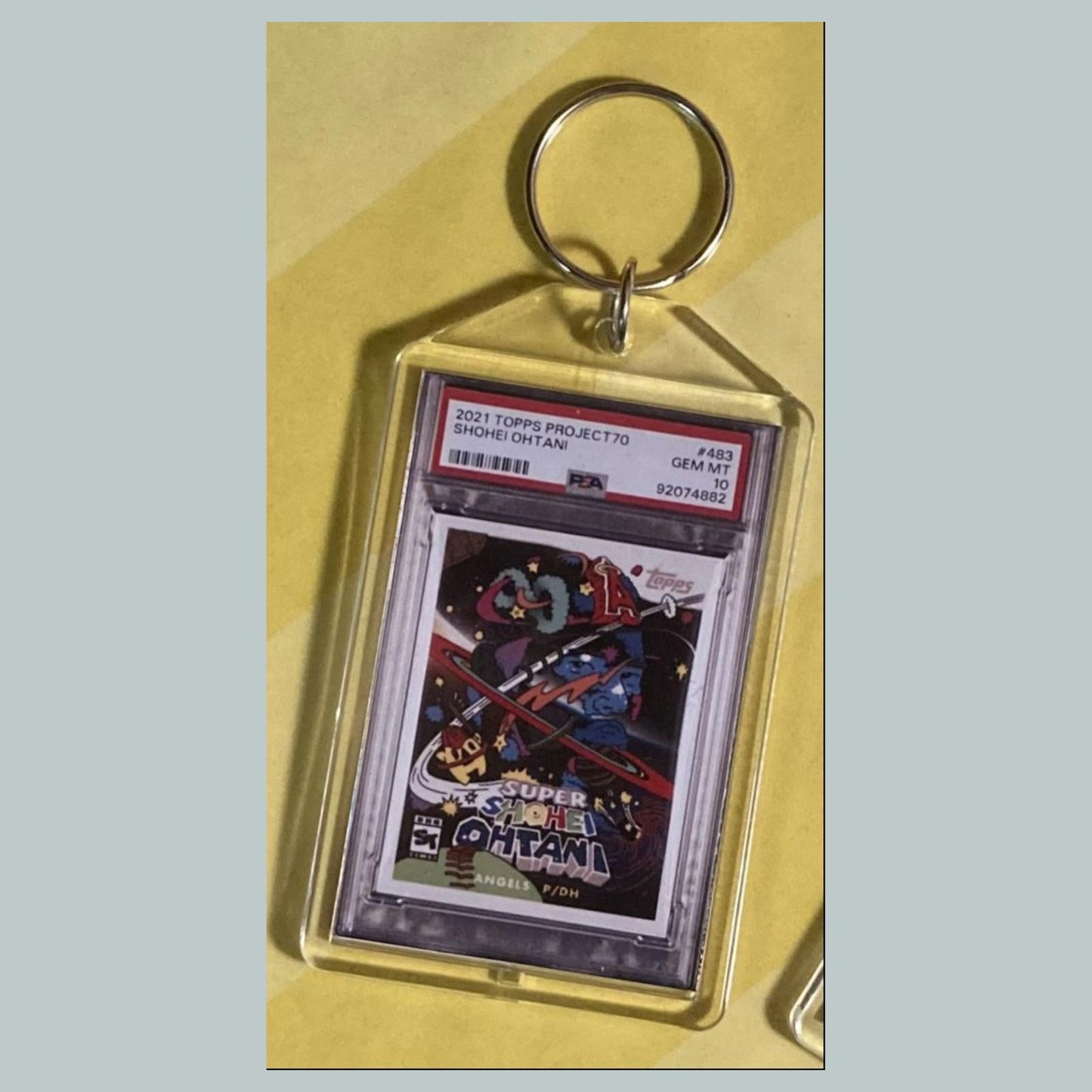 0825 Shohei Ohtani 2021 Topps Project 70 Super Shohei Custom Hand Made Keychain