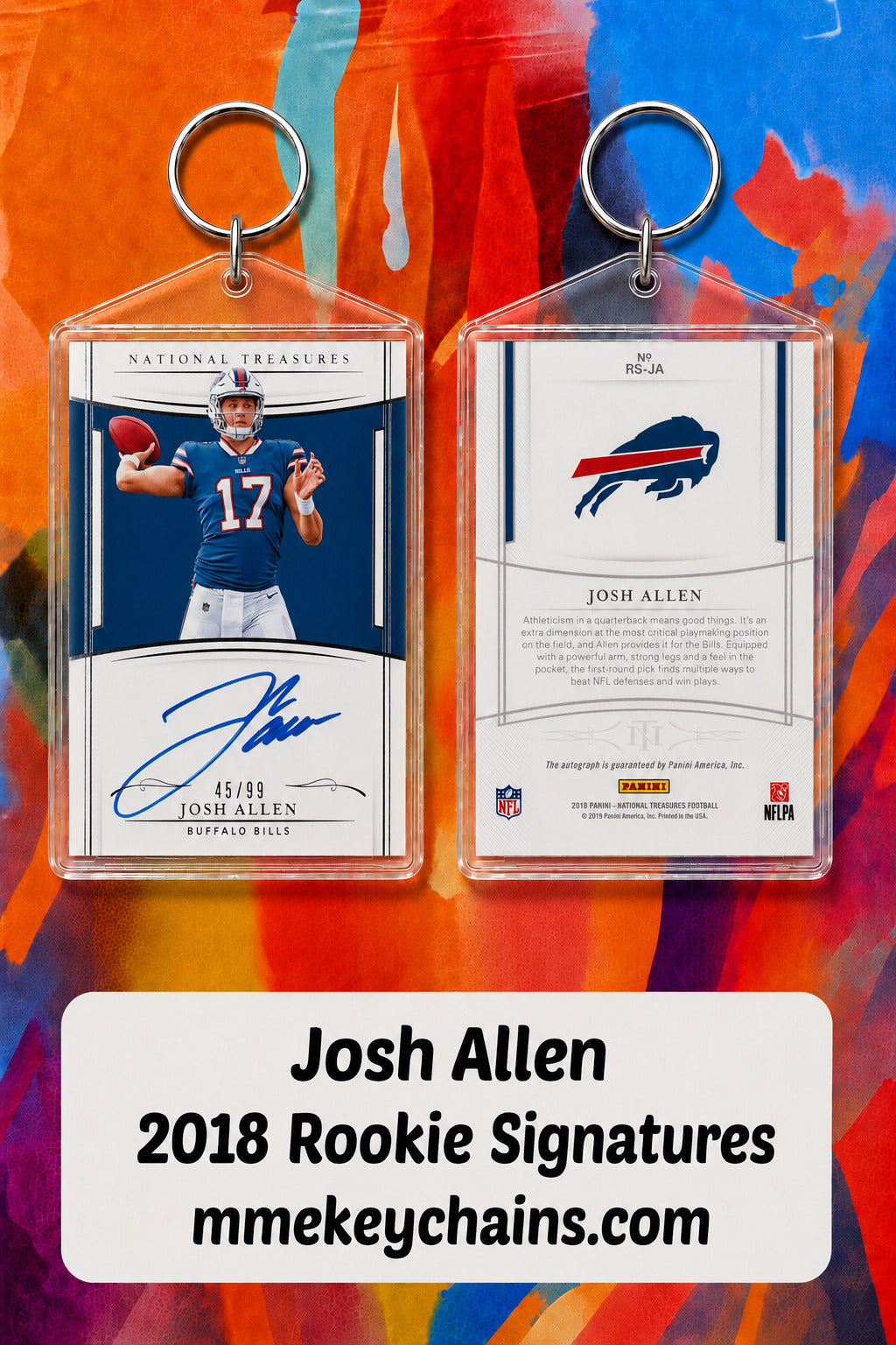 0006 Josh Allen 2018 Rookie Signatures Novelty Keychain FBL FBL