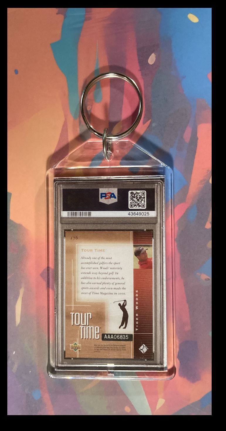 3040 Tiger Woods 2002 UD Buyback Auto Keychain - Makes A Great Gift KYC MSC