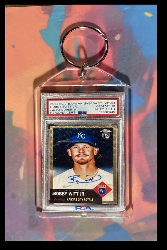 3000 Boy Witt Jr 2022 Topps Plat Annv SuperFractor Auto Keychain KYC BBL