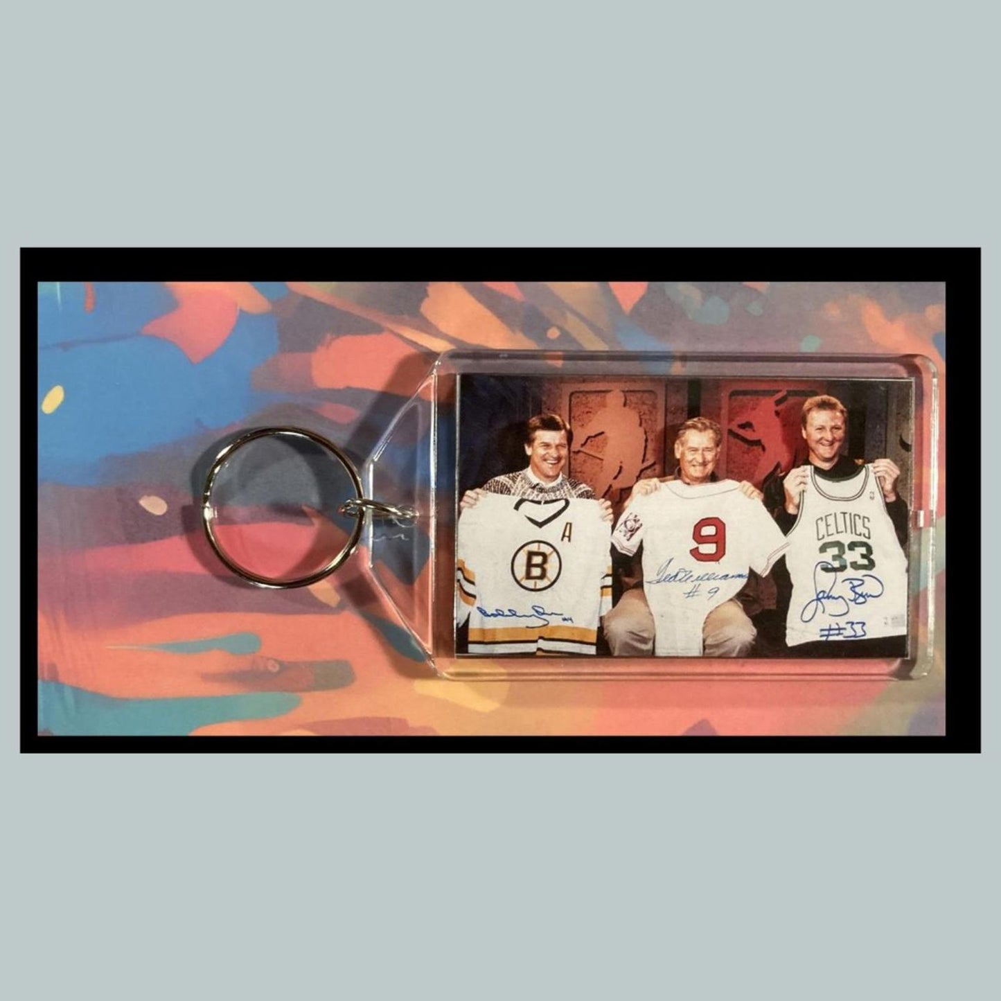 0373 Boston Heroes Orr/Williams/Bird -Custom Made Keychain - Makes A Great Gift