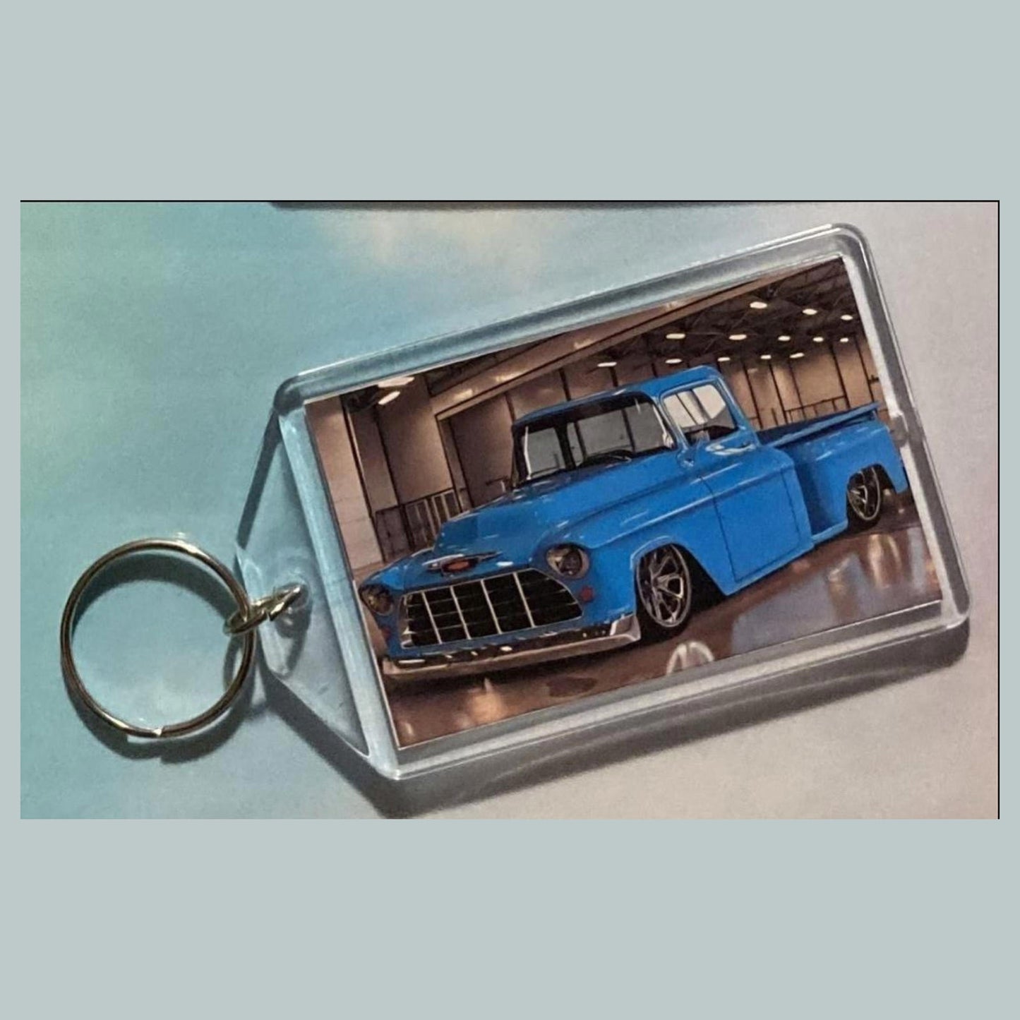 0607 1957 Chevrolet Custom Task Force Truck Acrylic Keychain | Vintage Automobile Photo Keychain | Retro Vehicle Gift | Double-Sided