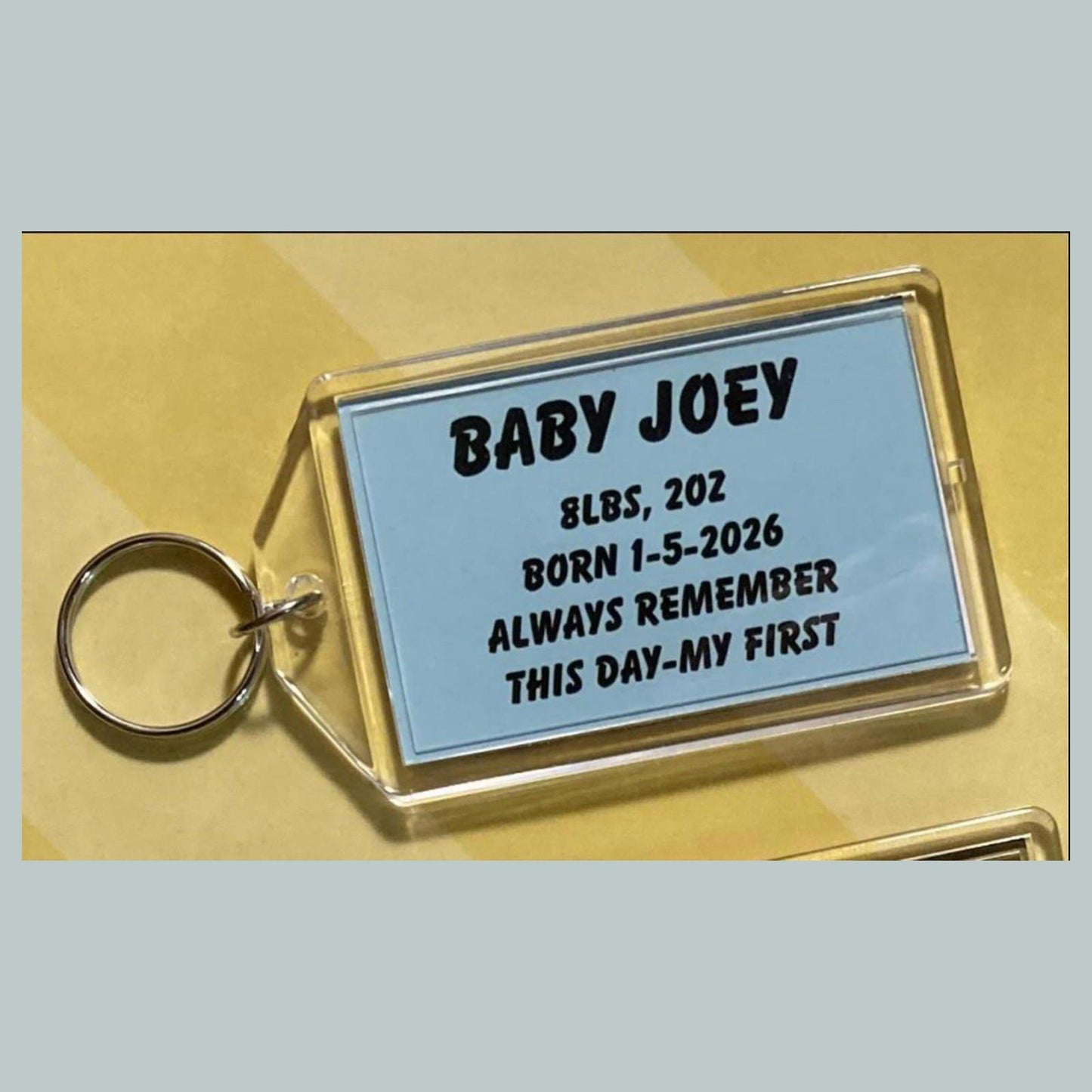 0711 New Baby Personalized Custom Hand Made Keychain