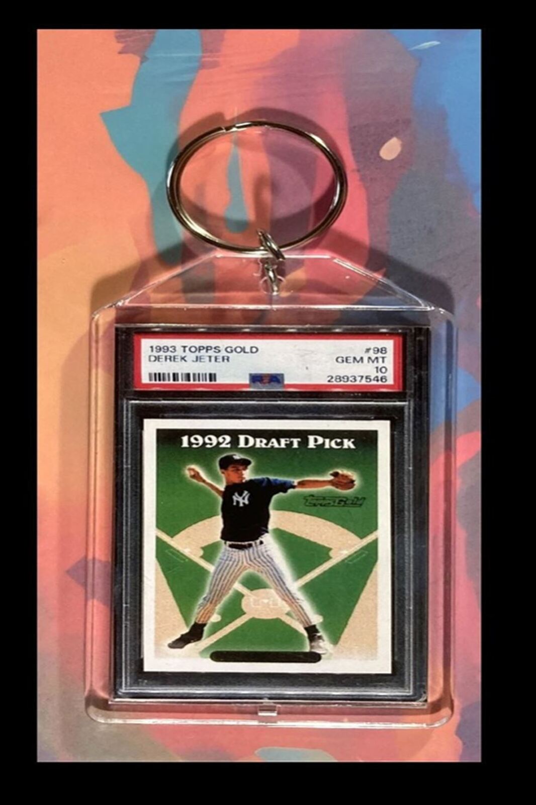 2982 Derek Jeter 1993 Topps Gold Rookie Custom Keychain - Great Gift KYC BBL