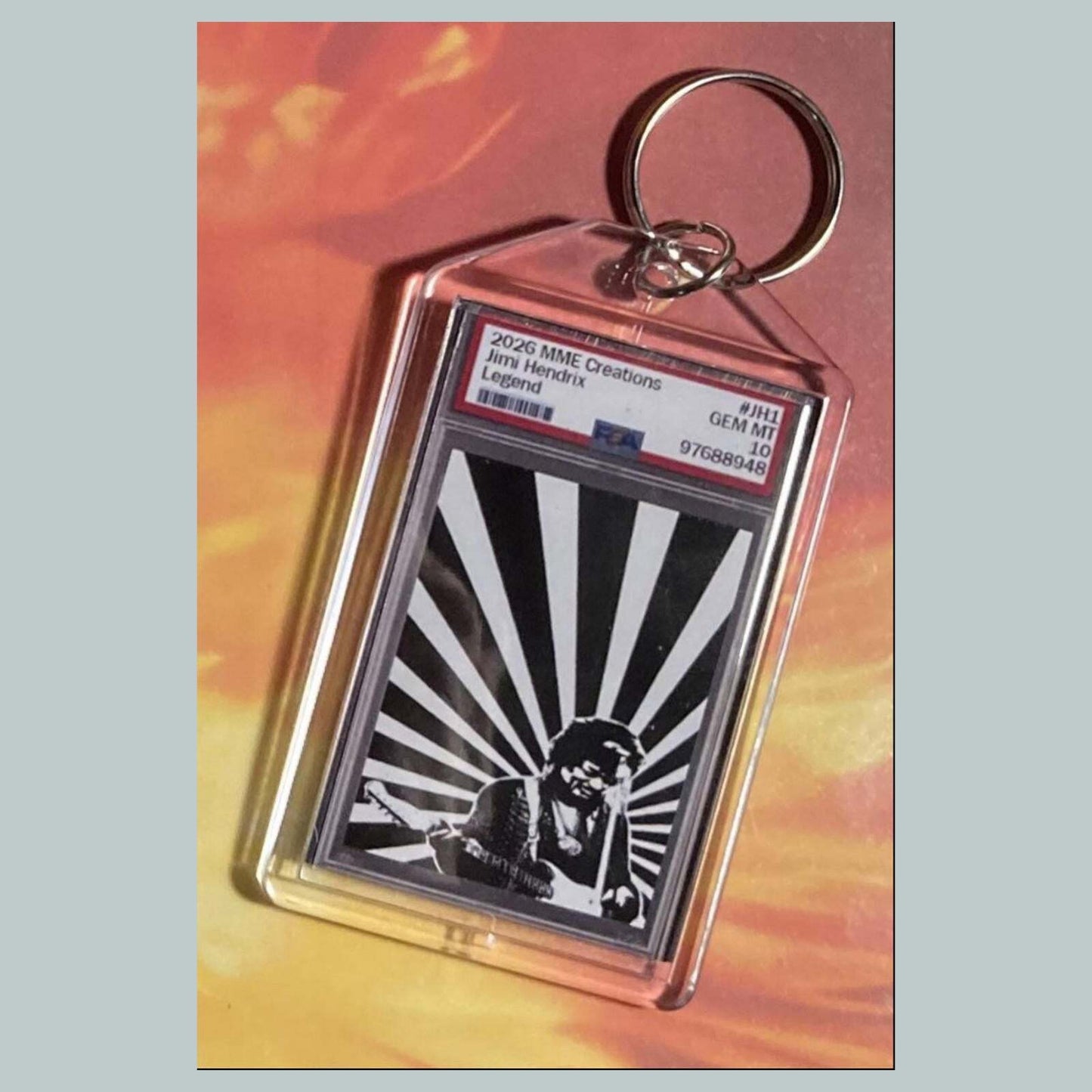 3743 Jimi Hendrix Mockup Custom Hand Made Novelty Keychain MSC KYC