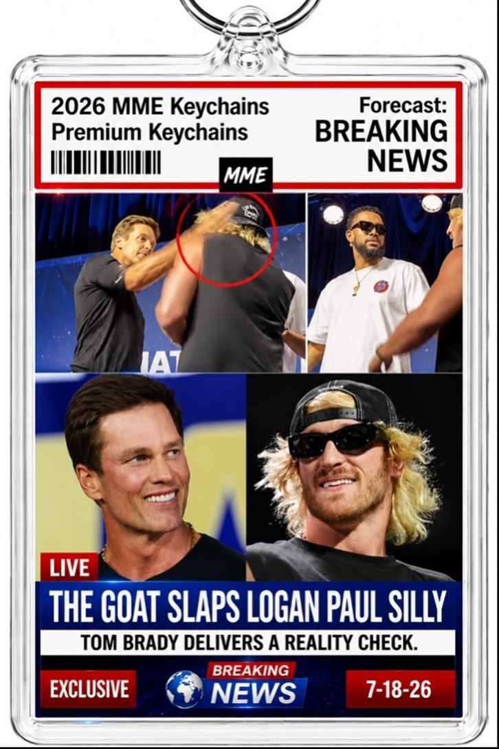 3953 Tom Brady Keychain Breaking News! Slaps Logan Paul Alt Version 3 | Novelty FBL