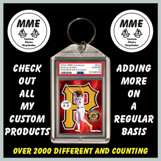 3797 Custom Keychain Konnor Griffin First Major League Hit Fast Secure Shipping BBL KYC