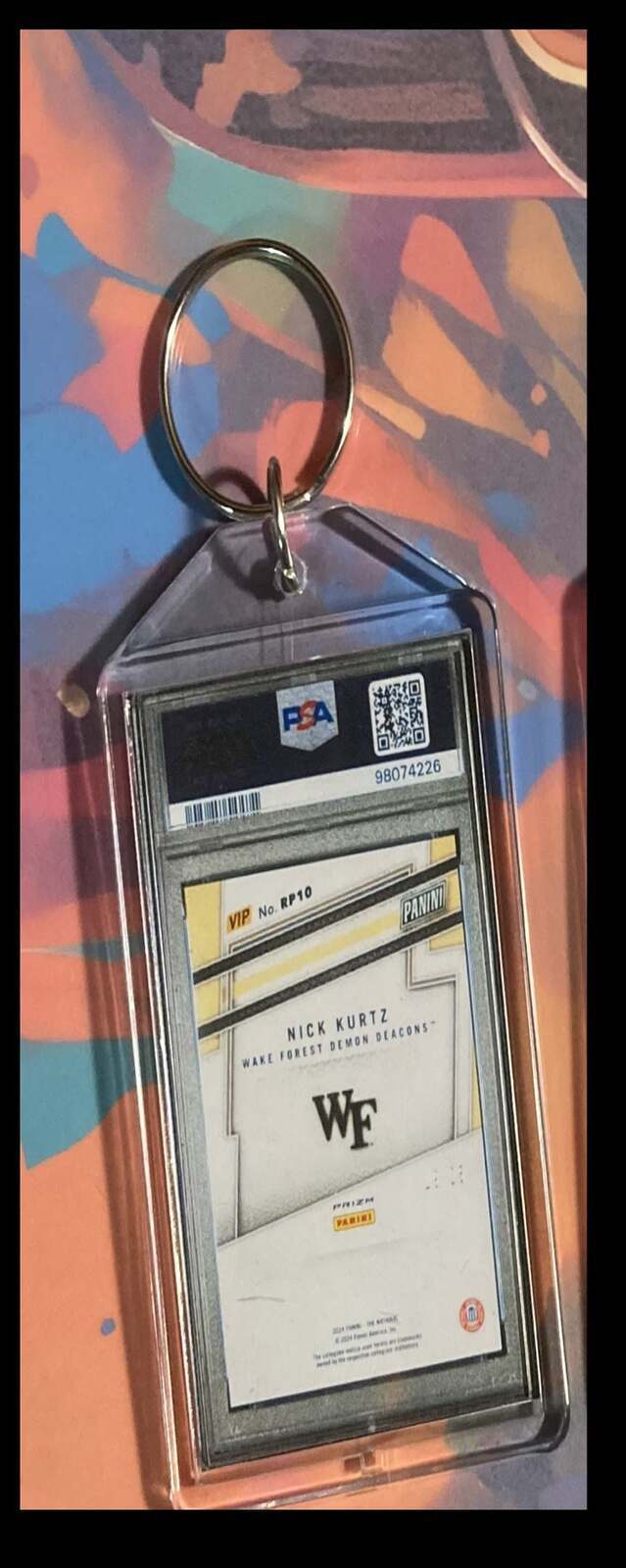 3212 Nick Kurtz 2024 Panini VIP Gold RWB Custom Made Keychain-Great Gift BBL KYC
