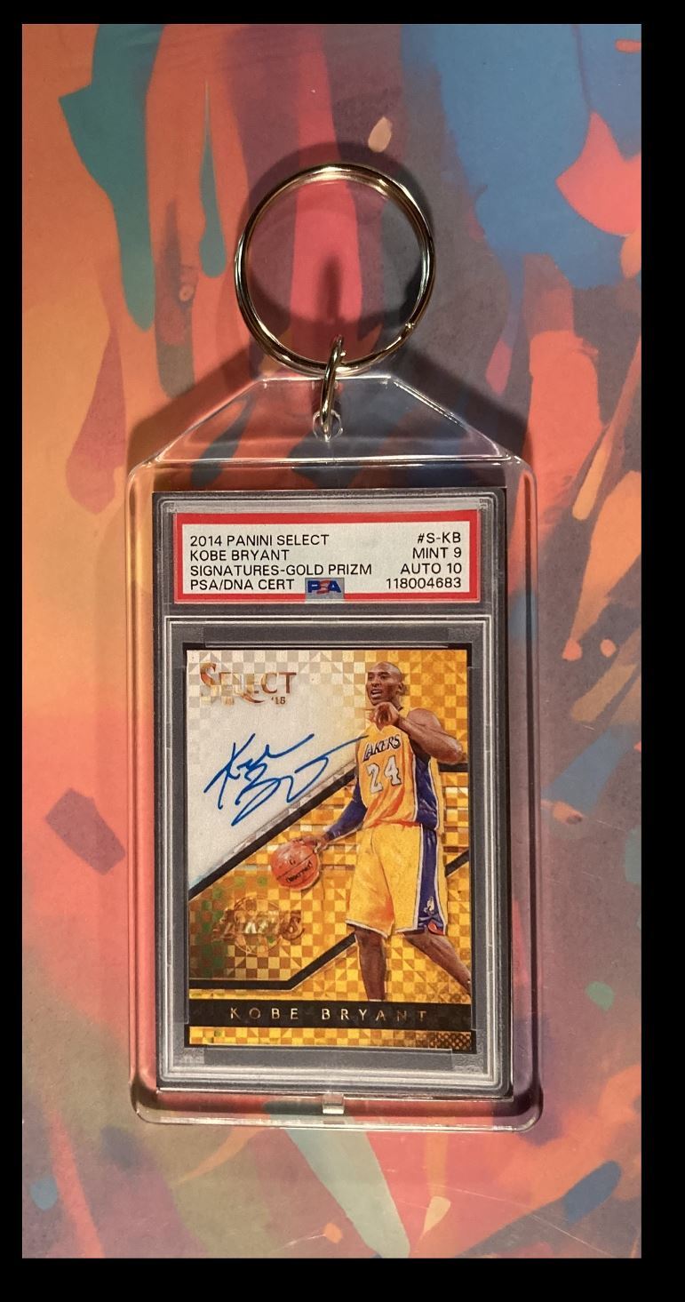 3015 Kobe Bryant 2014 Panini Gold Prizm PSA Style - Custom Keychain-Great Gift BKL KYC